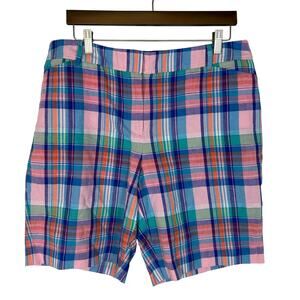 NWT‎ Talbots Madras Plaid Perfect Short Bermuda Length SZ 16P Petite Preppy